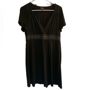Apt. 9 Black Dress with Silver Detail Size L